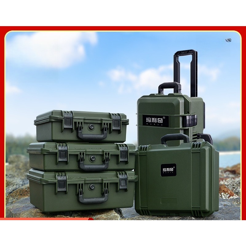 Drone Camera Case - ミリタリーグリーン大型機器保護ケース ドローンカメラ収納 ハードウェアツールボックス ポータブルプラスチックツールボックス ツールチェスト