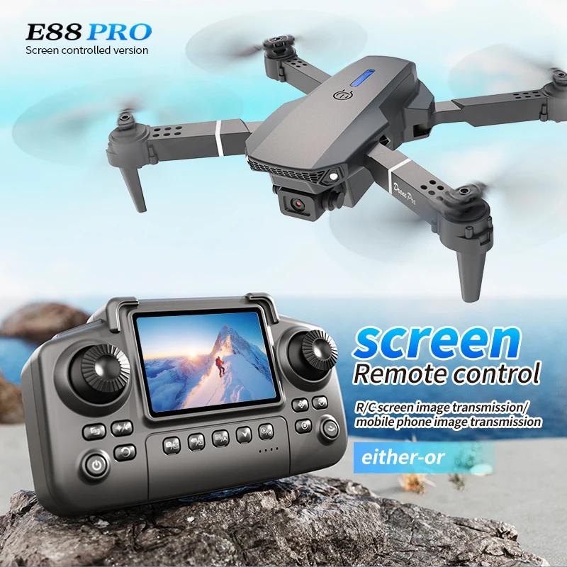 プロフェッショナル E88 プロドローン スクリーン付き 8 - Drone Camera Hd のレビューと価格