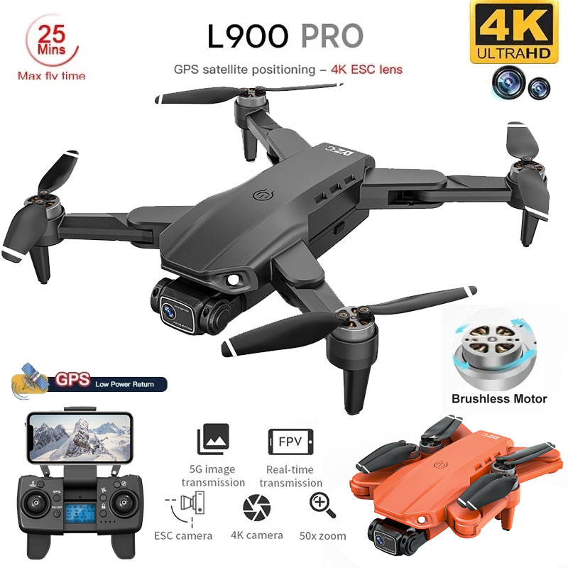 折りたたみ式ブラシレスドローンl900プロ,GPS, 4k, - Drone Camera Night Vision のレビューと価格
