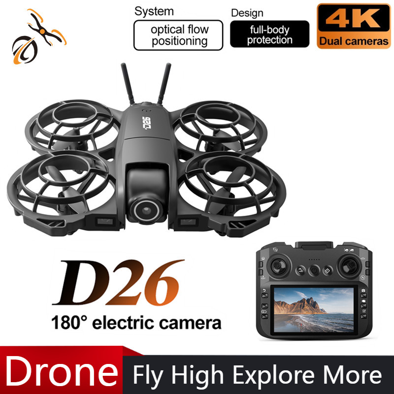 D26 ドローン 4K 空撮HD 180 °   カメラ付き - Drone Camera Night Vision のレビューと価格