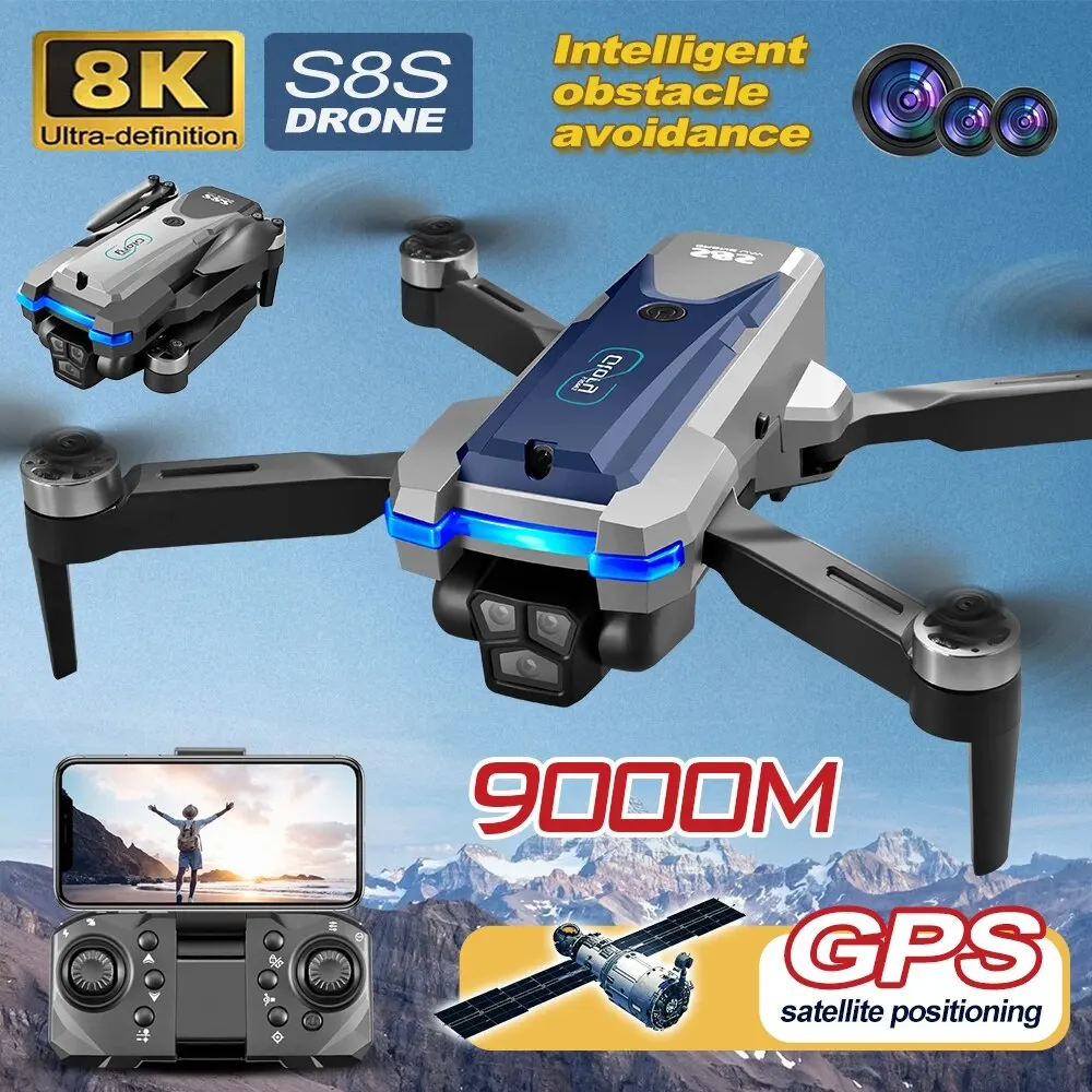 折りたたみ式リモートコントロールドローンRCS8S GPS, - Drone Camera Hd のレビューと価格